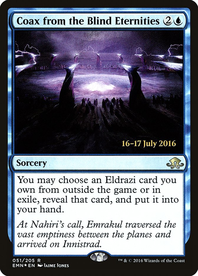 Coax from the Blind Eternities [Eldritch Moon Prerelease Promos] | Gear Gaming Fayetteville