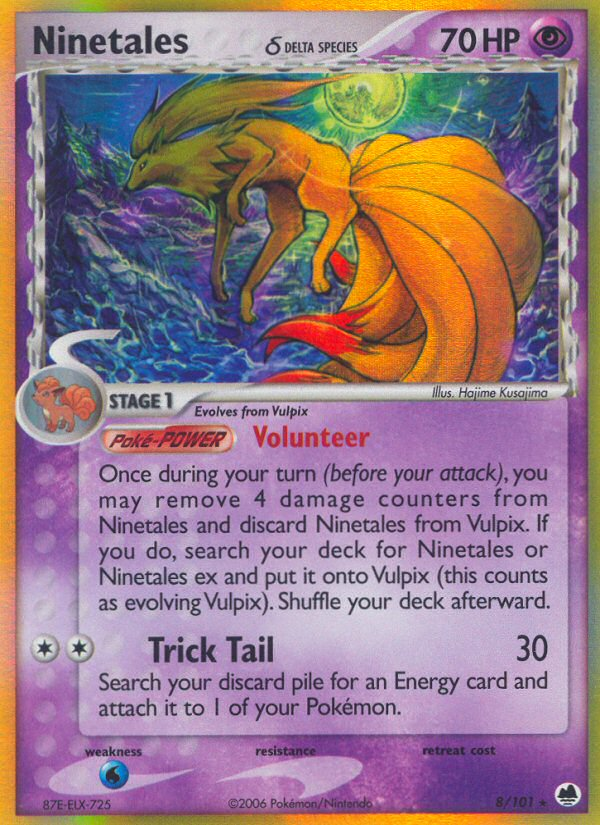 Ninetales (8/101) (Delta Species) [EX: Dragon Frontiers] | Gear Gaming Fayetteville