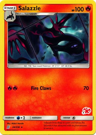 Salazzle (34/236) (Charizard Stamp #7) [Battle Academy 2020] | Gear Gaming Fayetteville