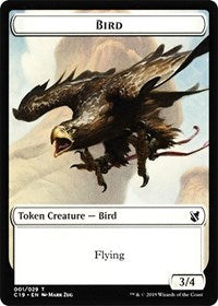 Bird (001) // Sculpture Double-Sided Token [Commander 2019 Tokens] | Gear Gaming Fayetteville