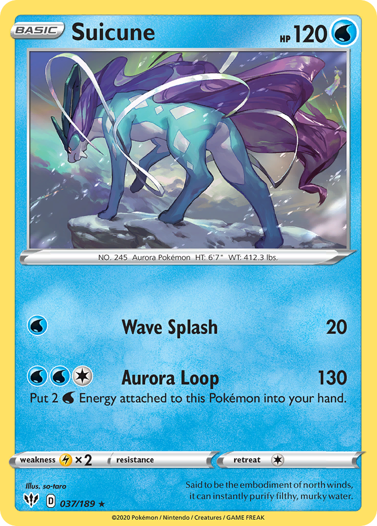 Suicune (037/189) [Sword & Shield: Darkness Ablaze] | Gear Gaming Fayetteville