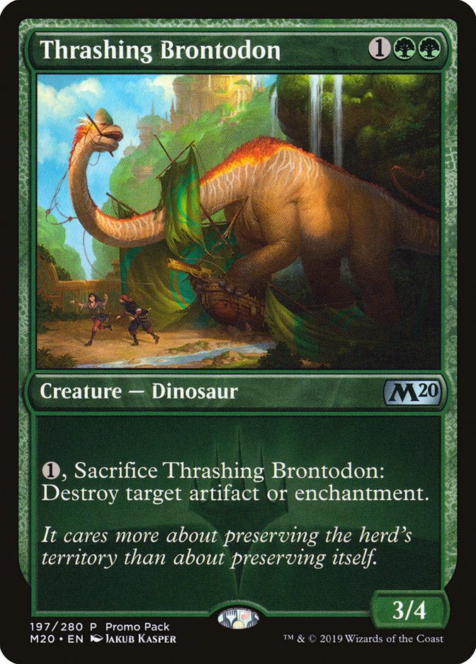 Thrashing Brontodon (Promo Pack) [Core Set 2020 Promos] | Gear Gaming Fayetteville