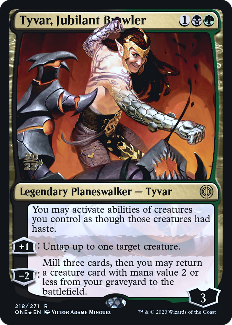 Tyvar, Jubilant Brawler [Phyrexia: All Will Be One Prerelease Promos] | Gear Gaming Fayetteville