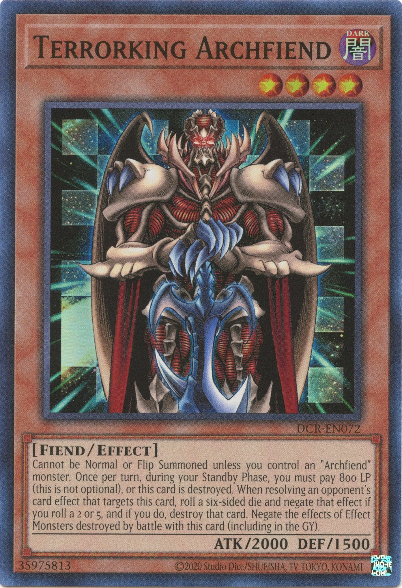 Terrorking Archfiend (25th Anniversary) [DCR-EN072] Super Rare | Gear Gaming Fayetteville