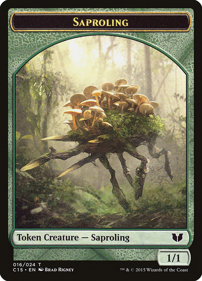 Saproling // Spider Double-Sided Token [Commander 2015 Tokens] | Gear Gaming Fayetteville