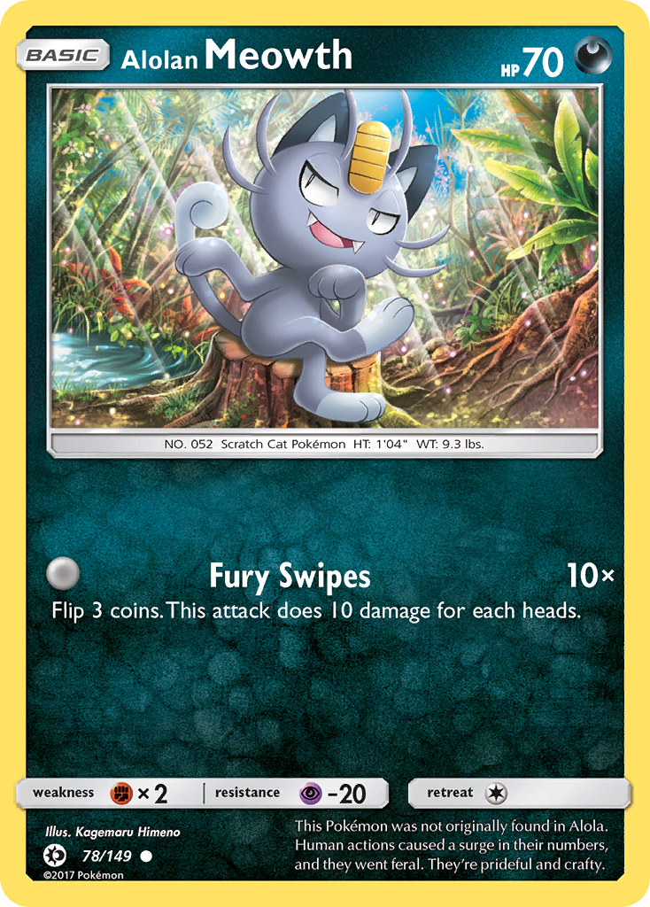 Alolan Meowth (78/149) [Sun & Moon: Base Set] | Gear Gaming Fayetteville