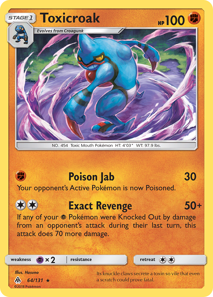 Toxicroak (64/131) [Sun & Moon: Forbidden Light] | Gear Gaming Fayetteville