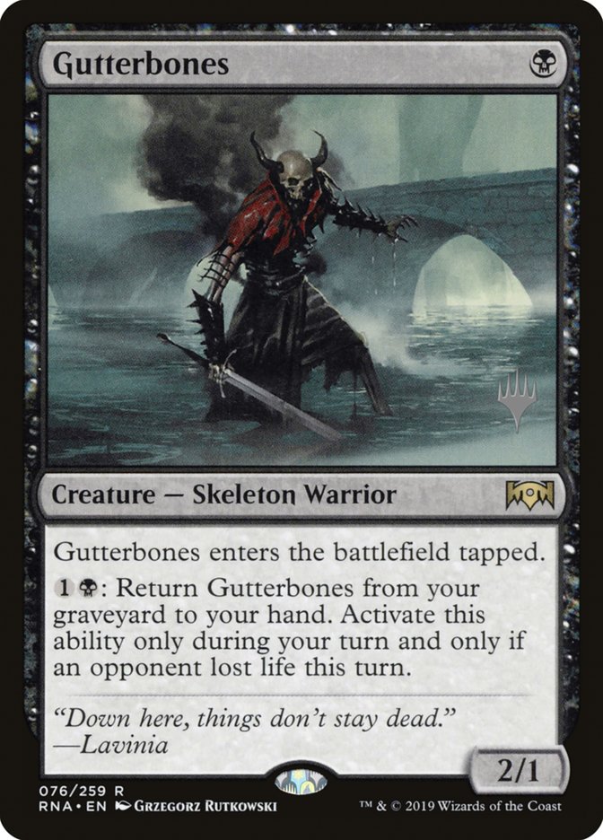 Gutterbones (Promo Pack) [Ravnica Allegiance Promos] | Gear Gaming Fayetteville