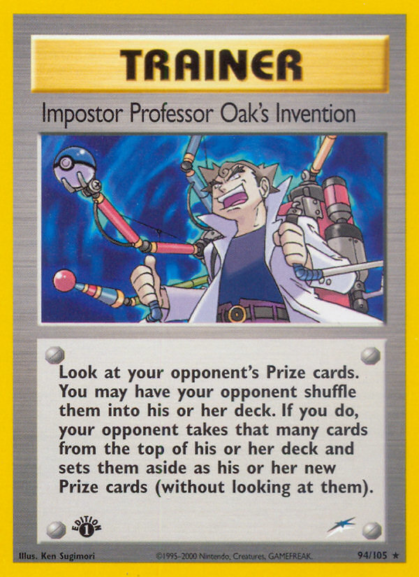 Impostor Professor Oak's Invention (94/105) [Neo Destiny 1st Edition] | Gear Gaming Fayetteville