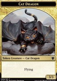 Cat Dragon // Dragon (006) Double-Sided Token [Commander 2017 Tokens] | Gear Gaming Fayetteville