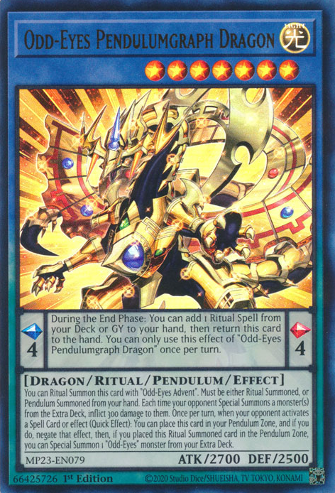 Odd-Eyes Pendulumgraph Dragon [MP23-EN079] Ultra Rare | Gear Gaming Fayetteville