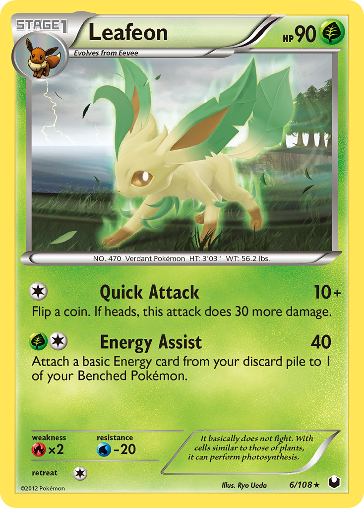Leafeon (6/108) [Black & White: Dark Explorers] | Gear Gaming Fayetteville