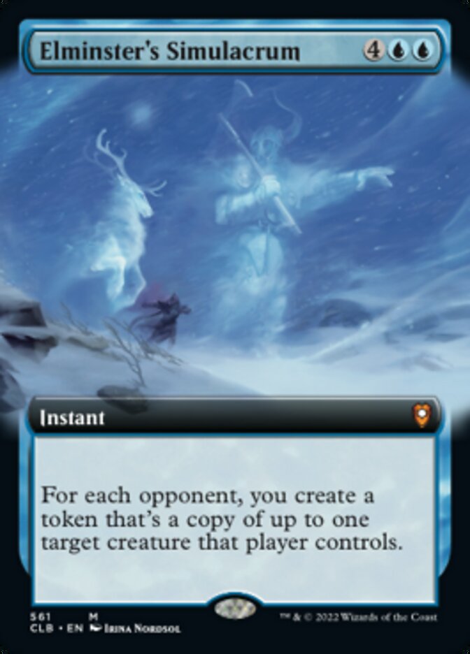 Elminster's Simulacrum (Extended Art) [Commander Legends: Battle for Baldur's Gate] | Gear Gaming Fayetteville