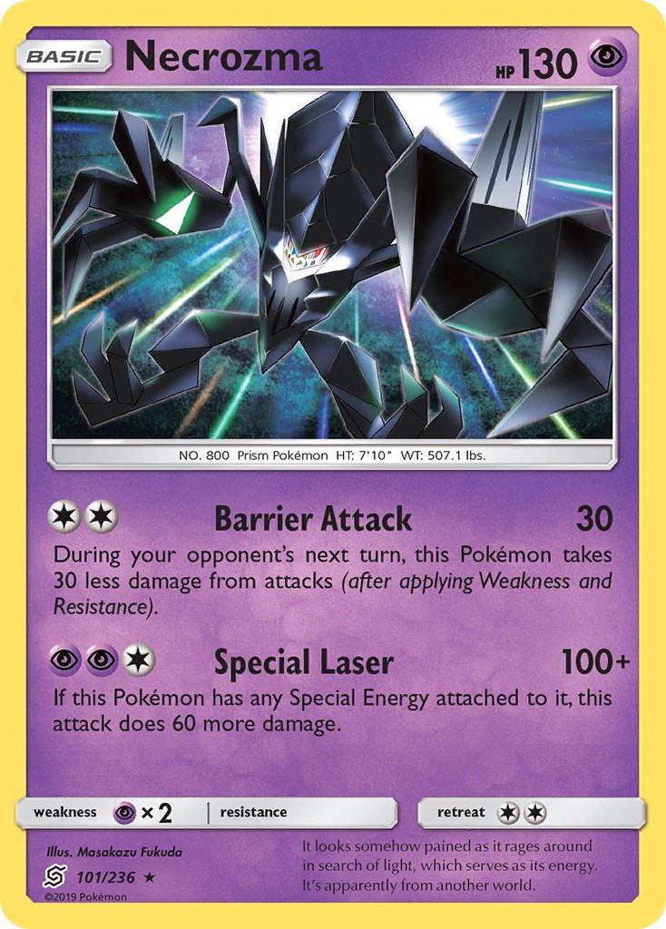 Necrozma (101/236) (Cracked Ice Holo) (Theme Deck Exclusive) [Sun & Moon: Unified Minds] | Gear Gaming Fayetteville