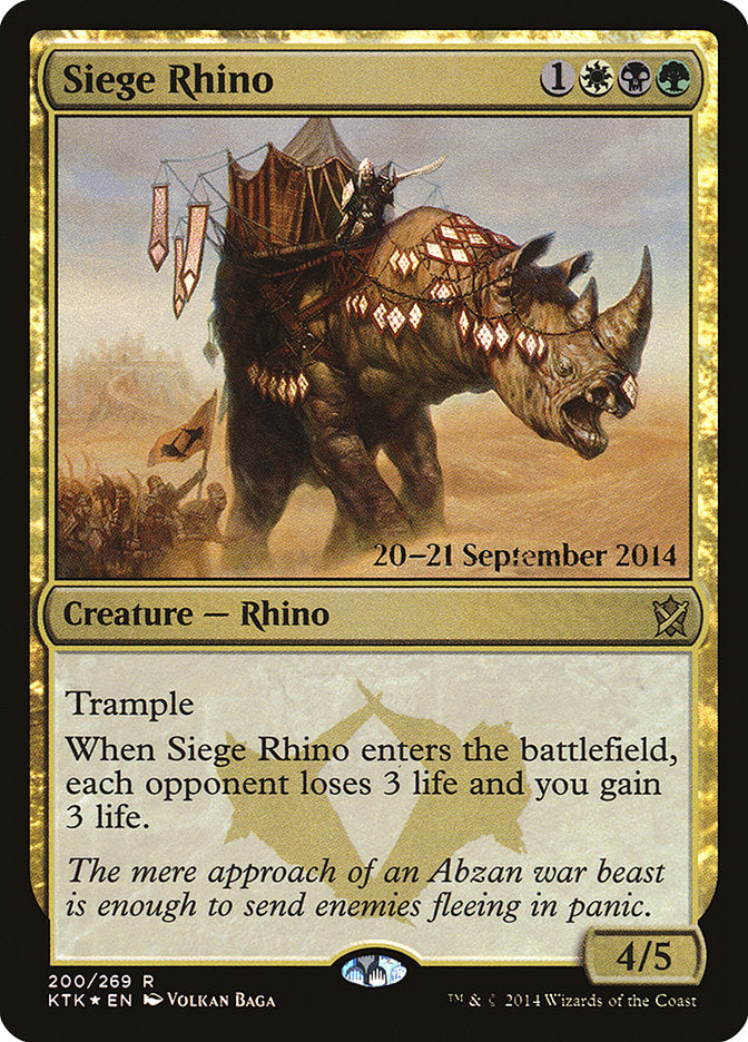 Siege Rhino [Khans of Tarkir Prerelease Promos] | Gear Gaming Fayetteville