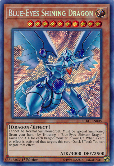 Blue-Eyes Shining Dragon [LCKC-EN008] Secret Rare | Gear Gaming Fayetteville