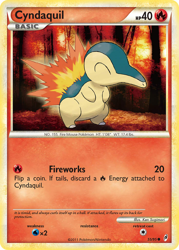 Cyndaquil (55/95) [HeartGold & SoulSilver: Call of Legends] | Gear Gaming Fayetteville