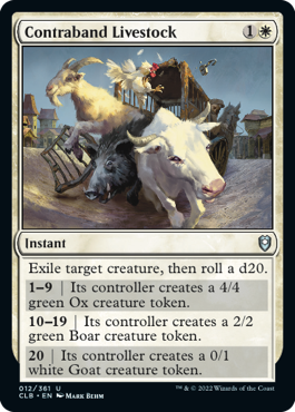 Contraband Livestock [Commander Legends: Battle for Baldur's Gate] | Gear Gaming Fayetteville