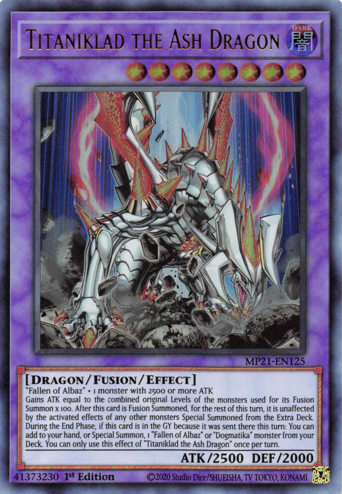 Titaniklad the Ash Dragon [MP21-EN125] Ultra Rare | Gear Gaming Fayetteville