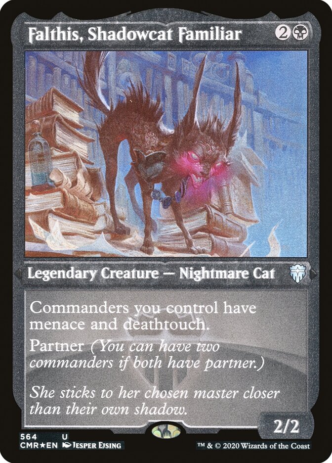 Falthis, Shadowcat Familiar (Etched) [Commander Legends] | Gear Gaming Fayetteville