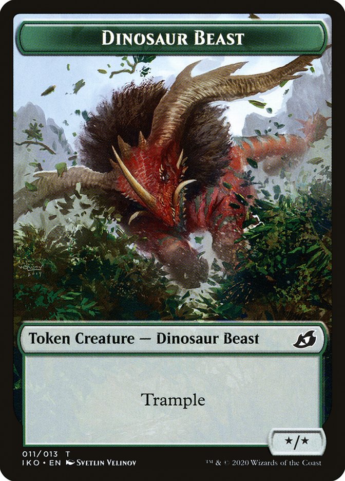 Dinosaur Beast Token [Ikoria: Lair of Behemoths Tokens] | Gear Gaming Fayetteville