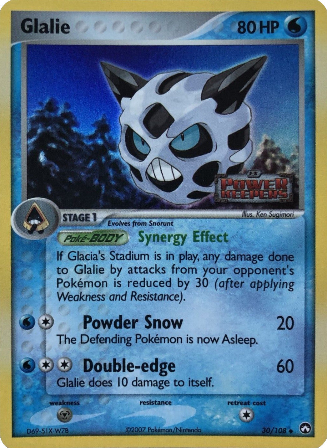 Glalie (30/108) (Stamped) [EX: Power Keepers] | Gear Gaming Fayetteville