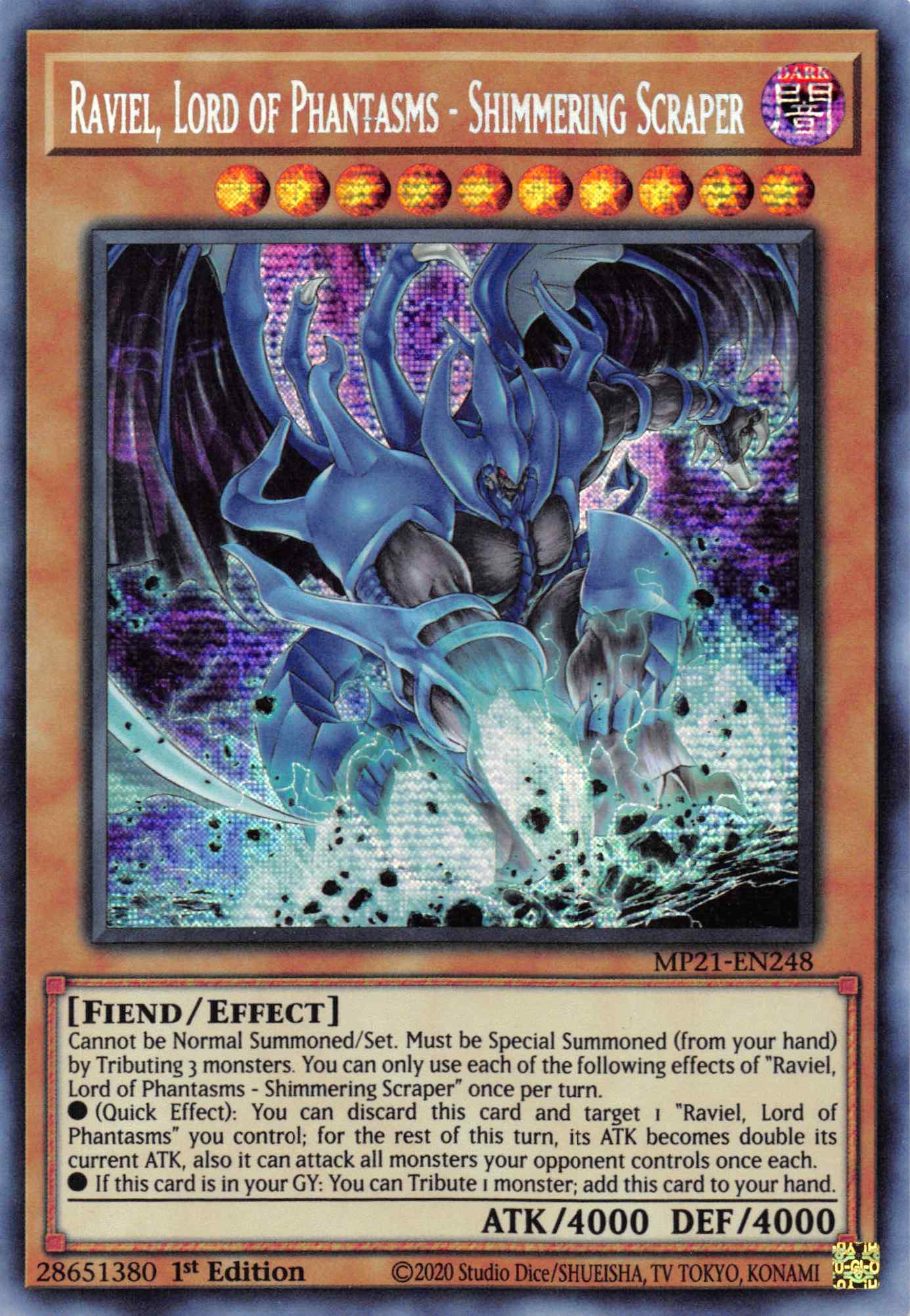 Raviel, Lord of Phantasms - Shimmering Scraper [MP21-EN248] Prismatic Secret Rare | Gear Gaming Fayetteville