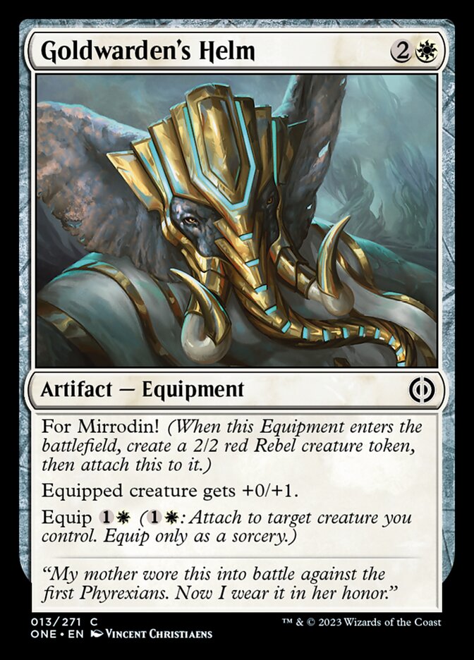 Goldwarden's Helm [Phyrexia: All Will Be One] | Gear Gaming Fayetteville