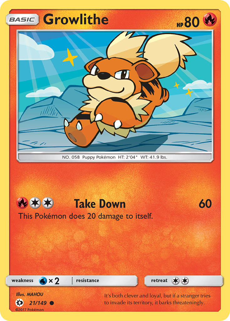 Growlithe (21/149) [Sun & Moon: Base Set] | Gear Gaming Fayetteville