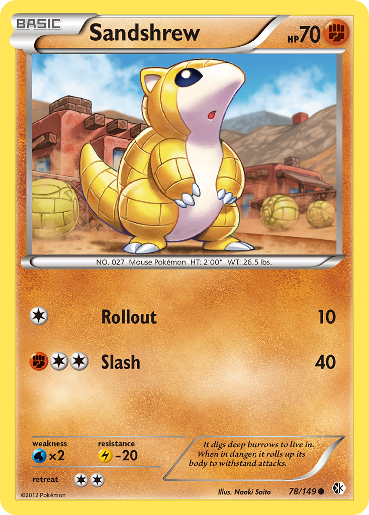 Sandshrew (78/149) [Black & White: Boundaries Crossed] | Gear Gaming Fayetteville