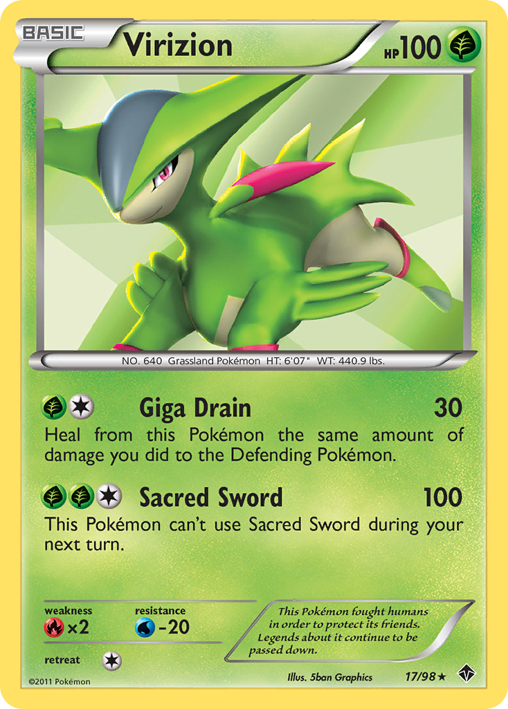 Virizion (17/98) [Black & White: Emerging Powers] | Gear Gaming Fayetteville