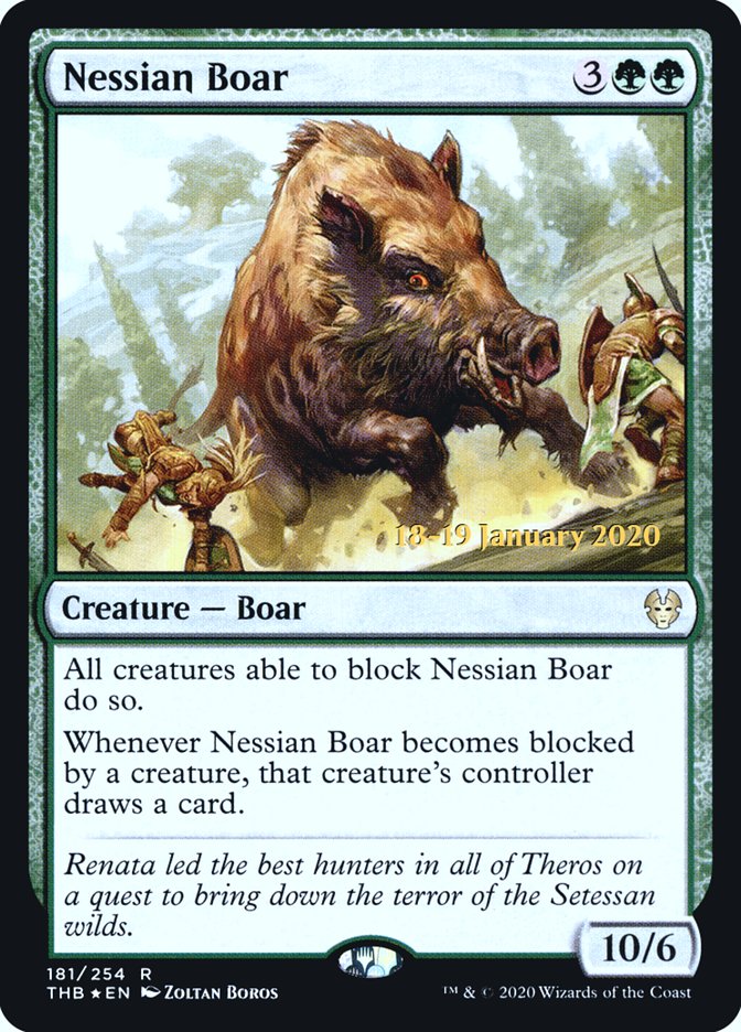 Nessian Boar [Theros Beyond Death Prerelease Promos] | Gear Gaming Fayetteville