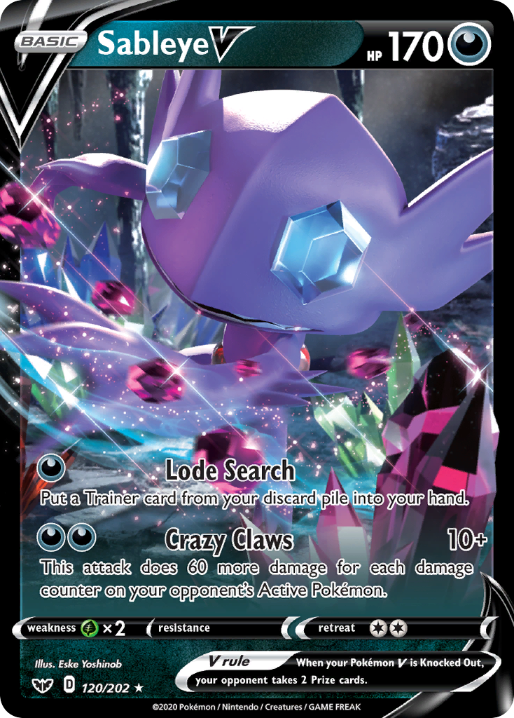 Sableye V (120/202) [Sword & Shield: Base Set] | Gear Gaming Fayetteville