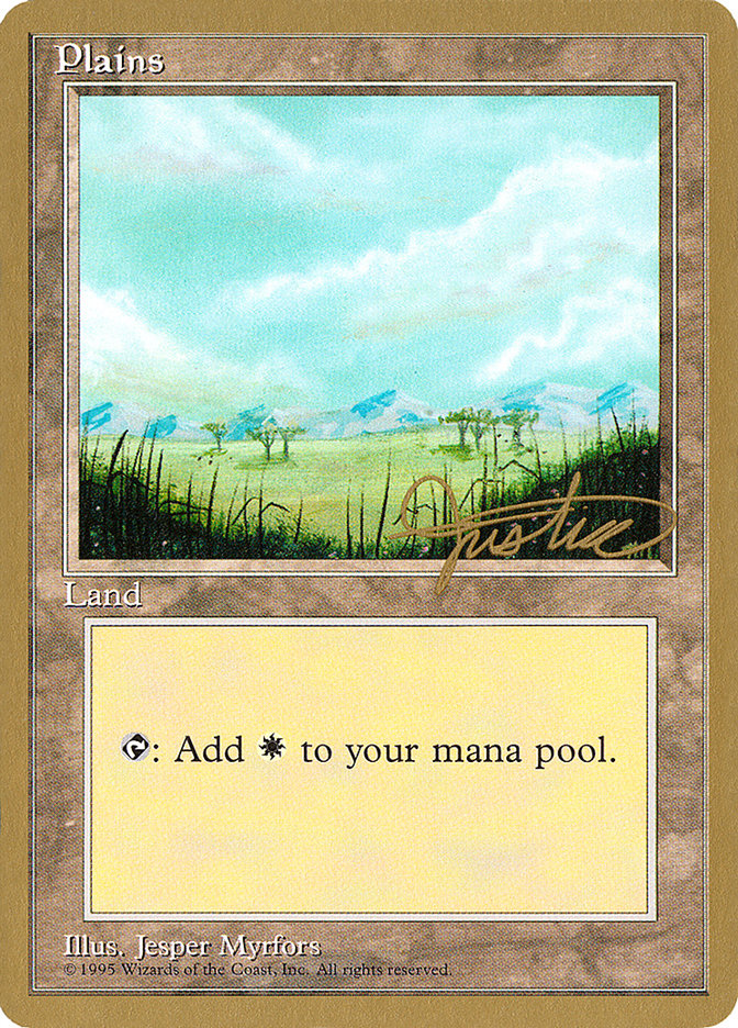 Plains (mj365) (Mark Justice) [Pro Tour Collector Set] | Gear Gaming Fayetteville