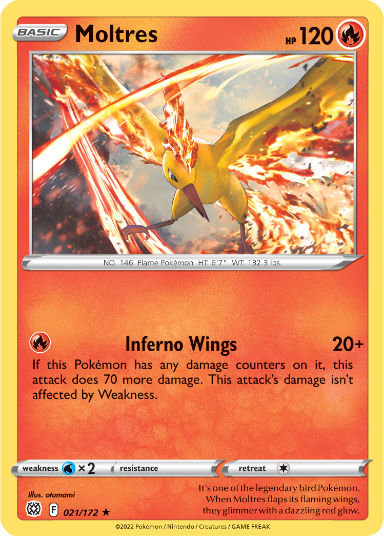 Moltres (021/172) (Theme Deck Exclusive) [Sword & Shield: Brilliant Stars] | Gear Gaming Fayetteville