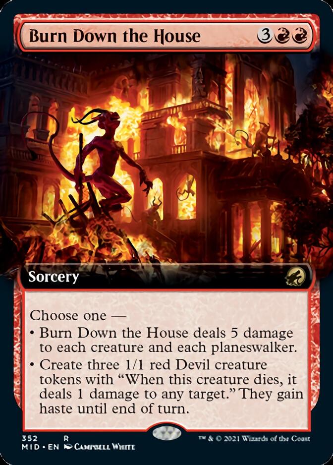 Burn Down the House (Extended Art) [Innistrad: Midnight Hunt] | Gear Gaming Fayetteville