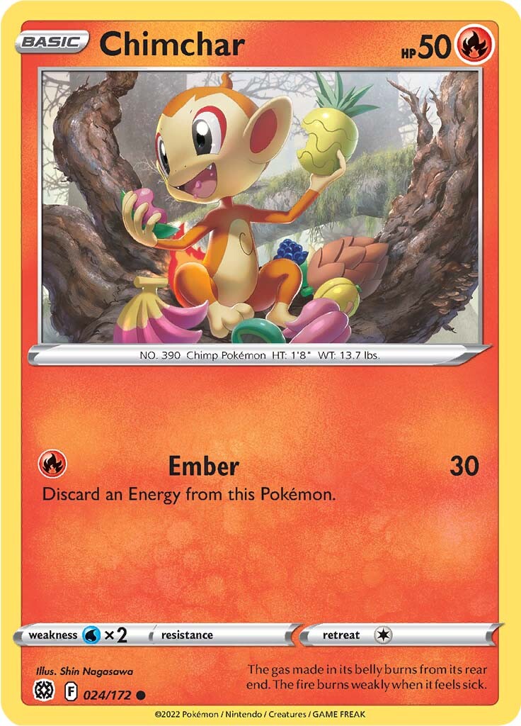 Chimchar (024/172) [Sword & Shield: Brilliant Stars] | Gear Gaming Fayetteville