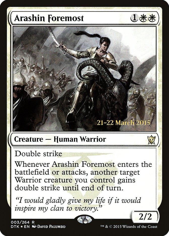 Arashin Foremost [Dragons of Tarkir Prerelease Promos] | Gear Gaming Fayetteville