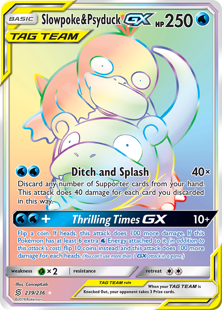 Slowpoke & Psyduck GX (239/236) [Sun & Moon: Unified Minds] | Gear Gaming Fayetteville