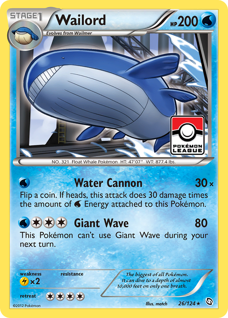 Wailord (26/124) [Black & White: Dragons Exalted] | Gear Gaming Fayetteville