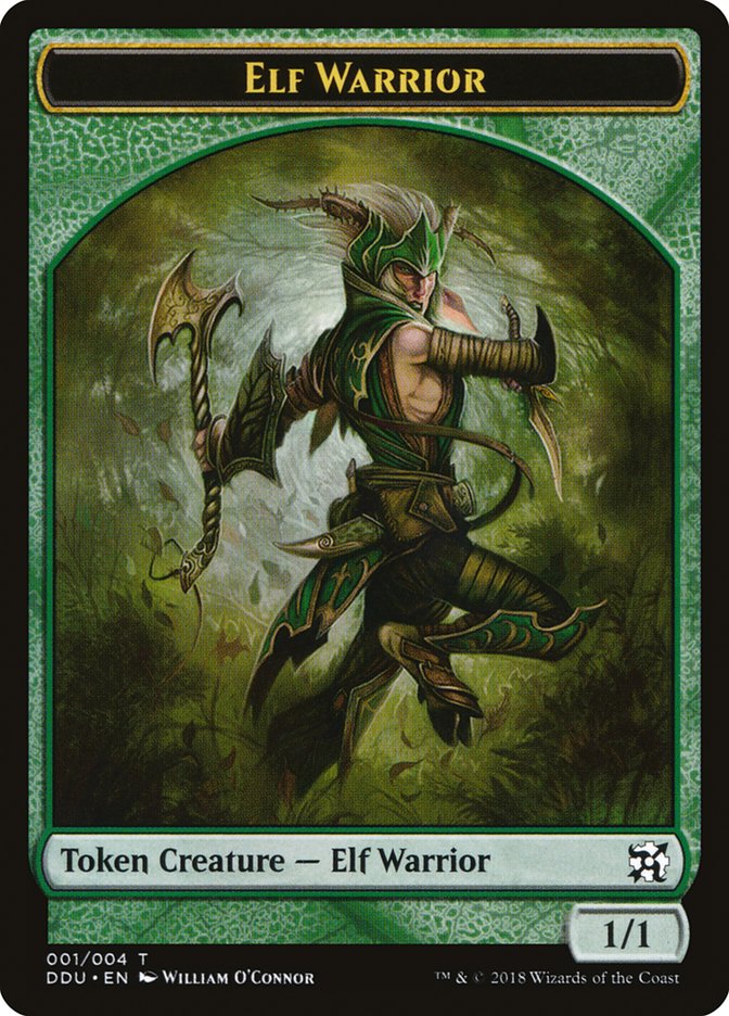 Elf Warrior Token [Duel Decks: Elves vs. Inventors Tokens] | Gear Gaming Fayetteville