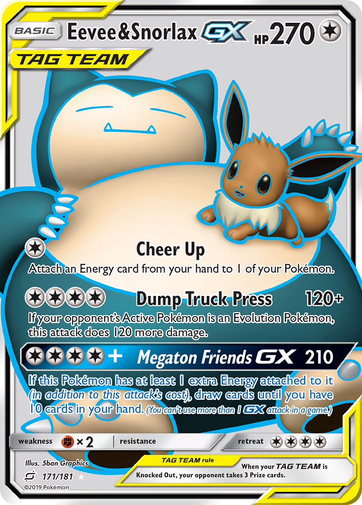 Eevee & Snorlax GX (171/181) [Sun & Moon: Team Up] | Gear Gaming Fayetteville