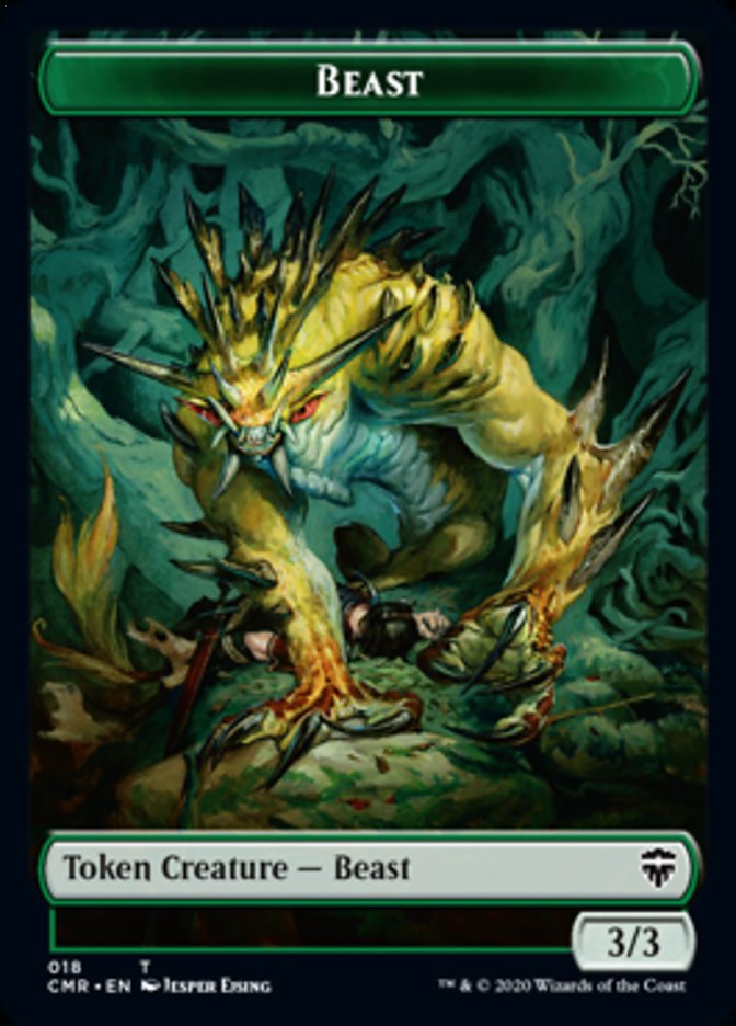 Beast (18) // Beast (19) Double-Sided Token [Commander Legends Tokens] | Gear Gaming Fayetteville