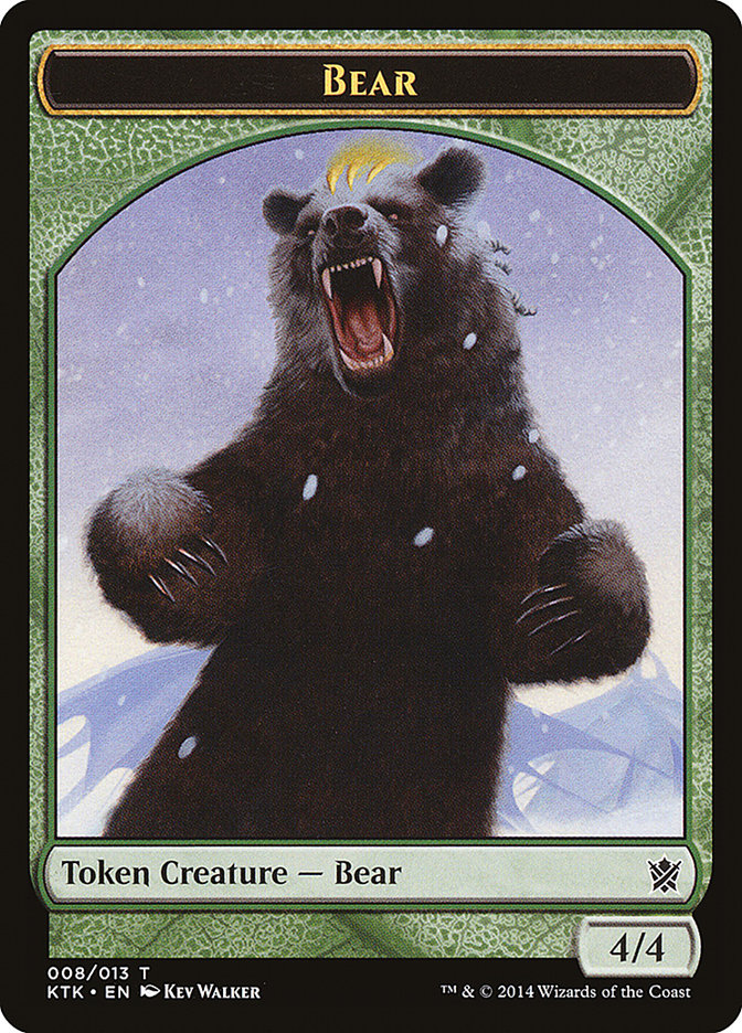 Bear Token [Khans of Tarkir Tokens] | Gear Gaming Fayetteville