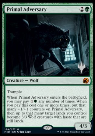 Primal Adversary (Promo Pack) [Innistrad: Midnight Hunt Promos] | Gear Gaming Fayetteville