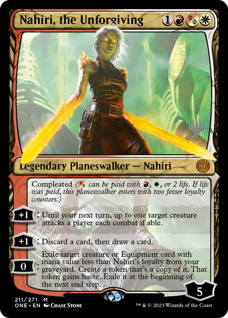 Nahiri, the Unforgiving (Promo Pack) [Phyrexia: All Will Be One Promos] | Gear Gaming Fayetteville