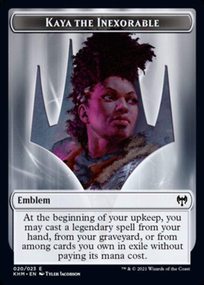 Kaya the Inexorable Emblem [Kaldheim Tokens] | Gear Gaming Fayetteville