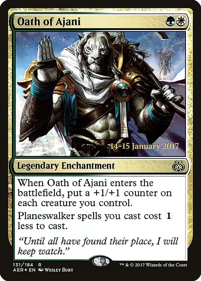 Oath of Ajani [Aether Revolt Prerelease Promos] | Gear Gaming Fayetteville