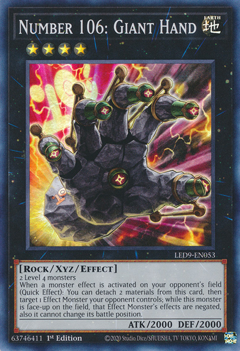 Number 106: Giant Hand [LED9-EN053] Super Rare | Gear Gaming Fayetteville