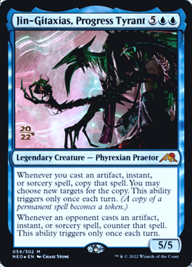 Jin-Gitaxias, Progress Tyrant [Kamigawa: Neon Dynasty Prerelease Promos] | Gear Gaming Fayetteville